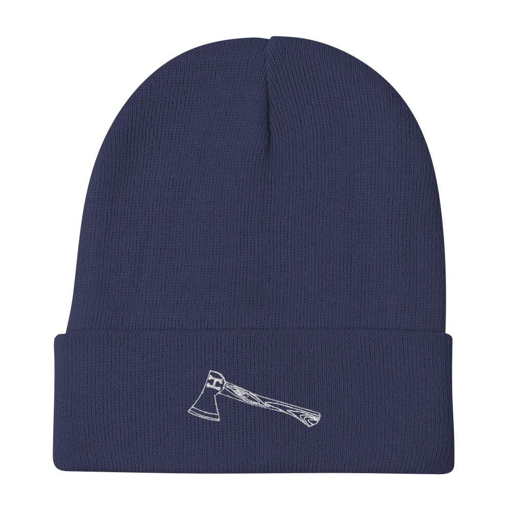 Embroidered Hatchet Beanie